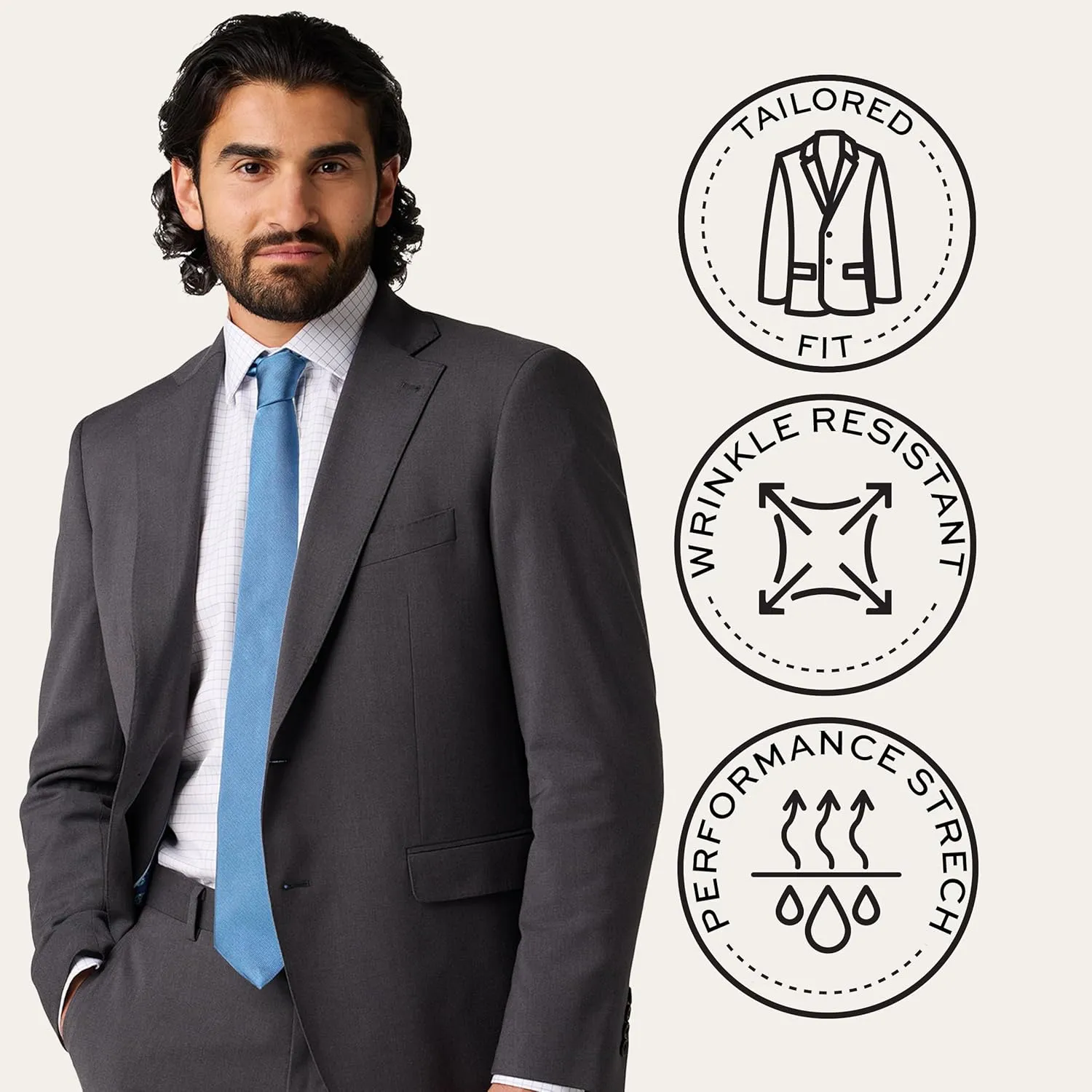 Mercantile Suit Tailored Fit - Premium Quality Suits for Men, Stylish and Elegant Formal Suit for Men