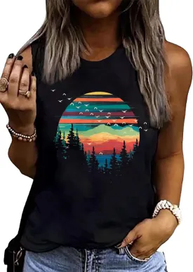 MHTOR Whisper Words of Wisdom Dragonfly Tank Summer Casual Beach Camping Party Women's Loose Sleeveless top T-Shirt Vest