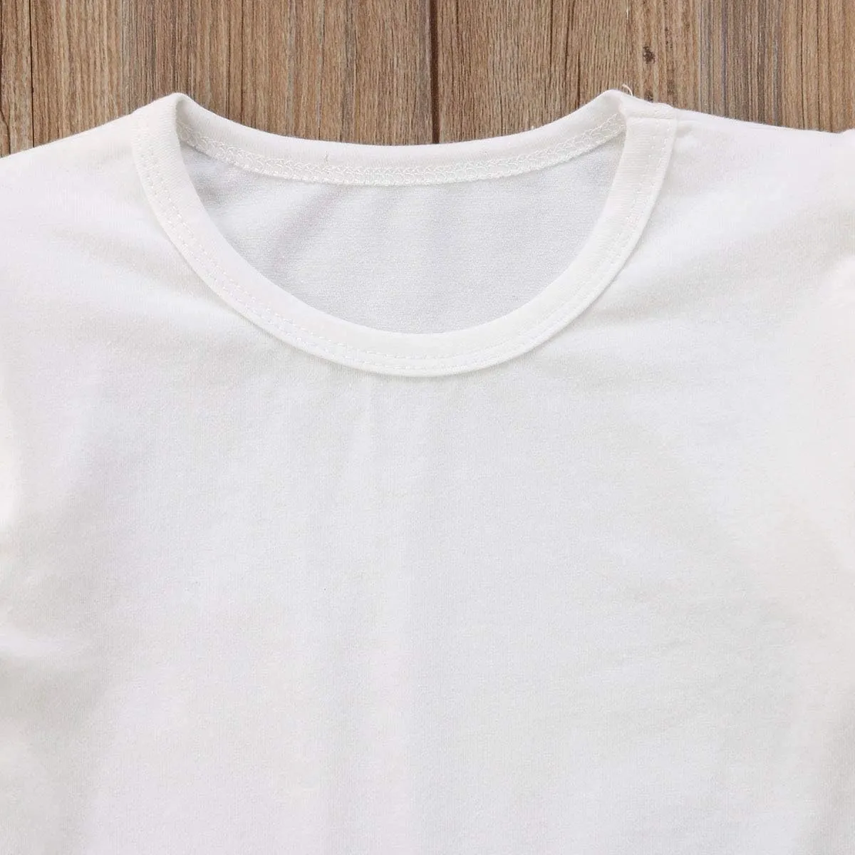 Mubineo Toddler Baby Girl Basic Plain Ruffle Sleeve Cotton T Shirts Tops Tee Clothes