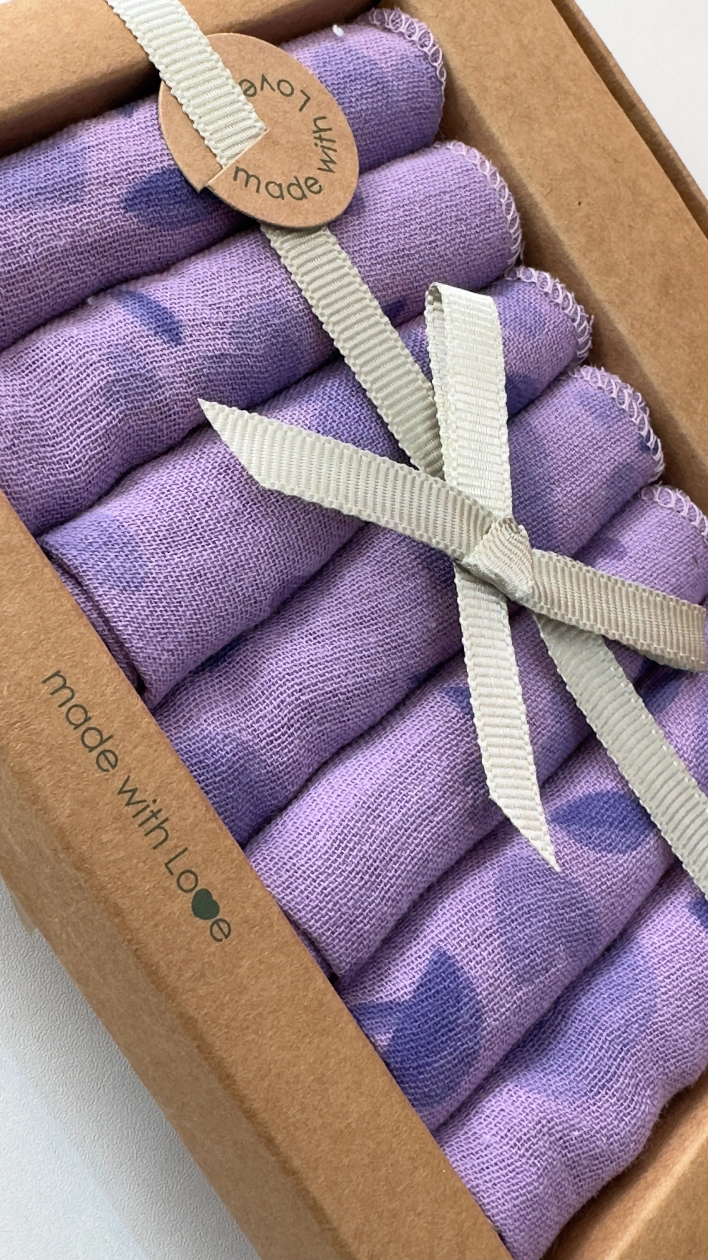 Muslin Face Clothes - Purple