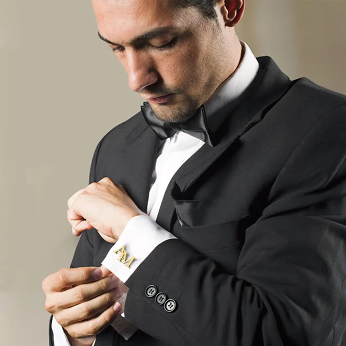 Nobelook Personalized Cufflinks Custom Engraved Name Tie Clip Stainless Steel for Men Wedding Party Business Shirt Tuxedo Gift for Dad Husband Boyfriend