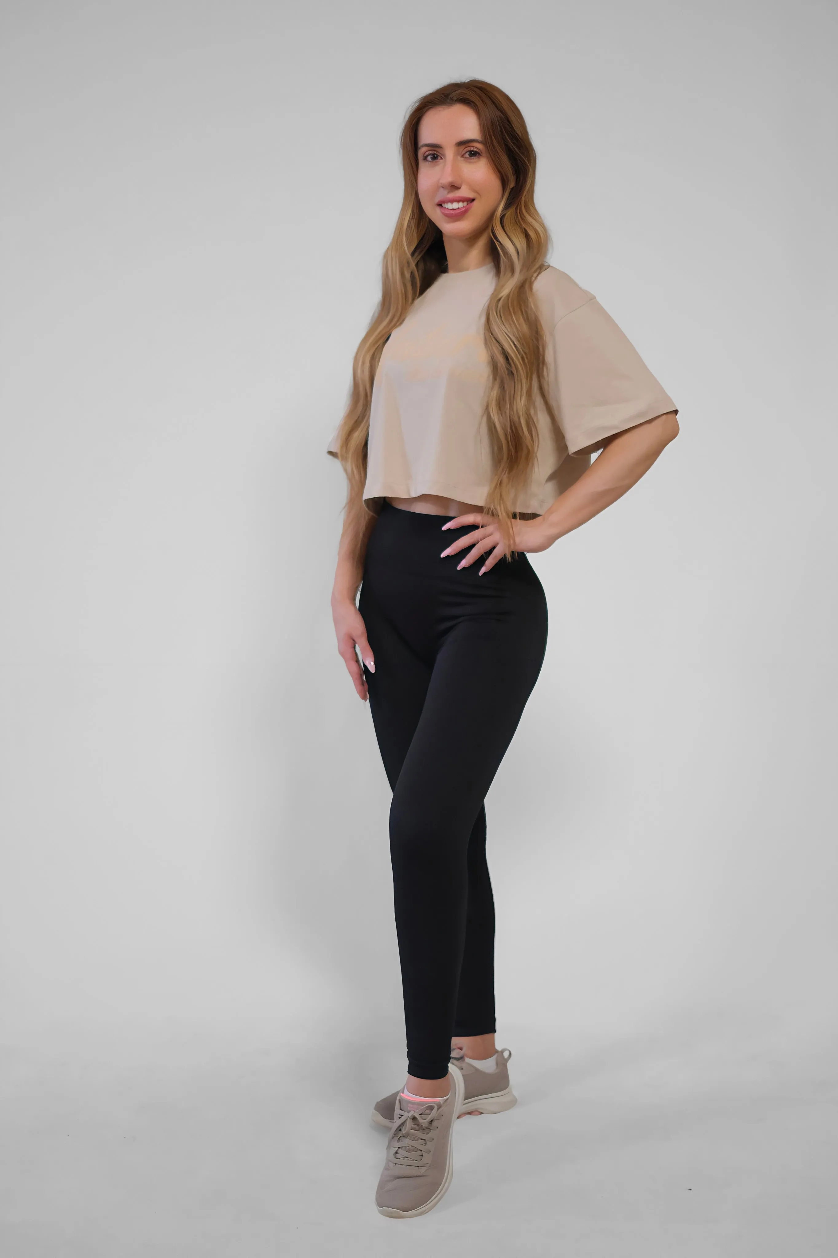 NTB Crop T-Shirt Beige