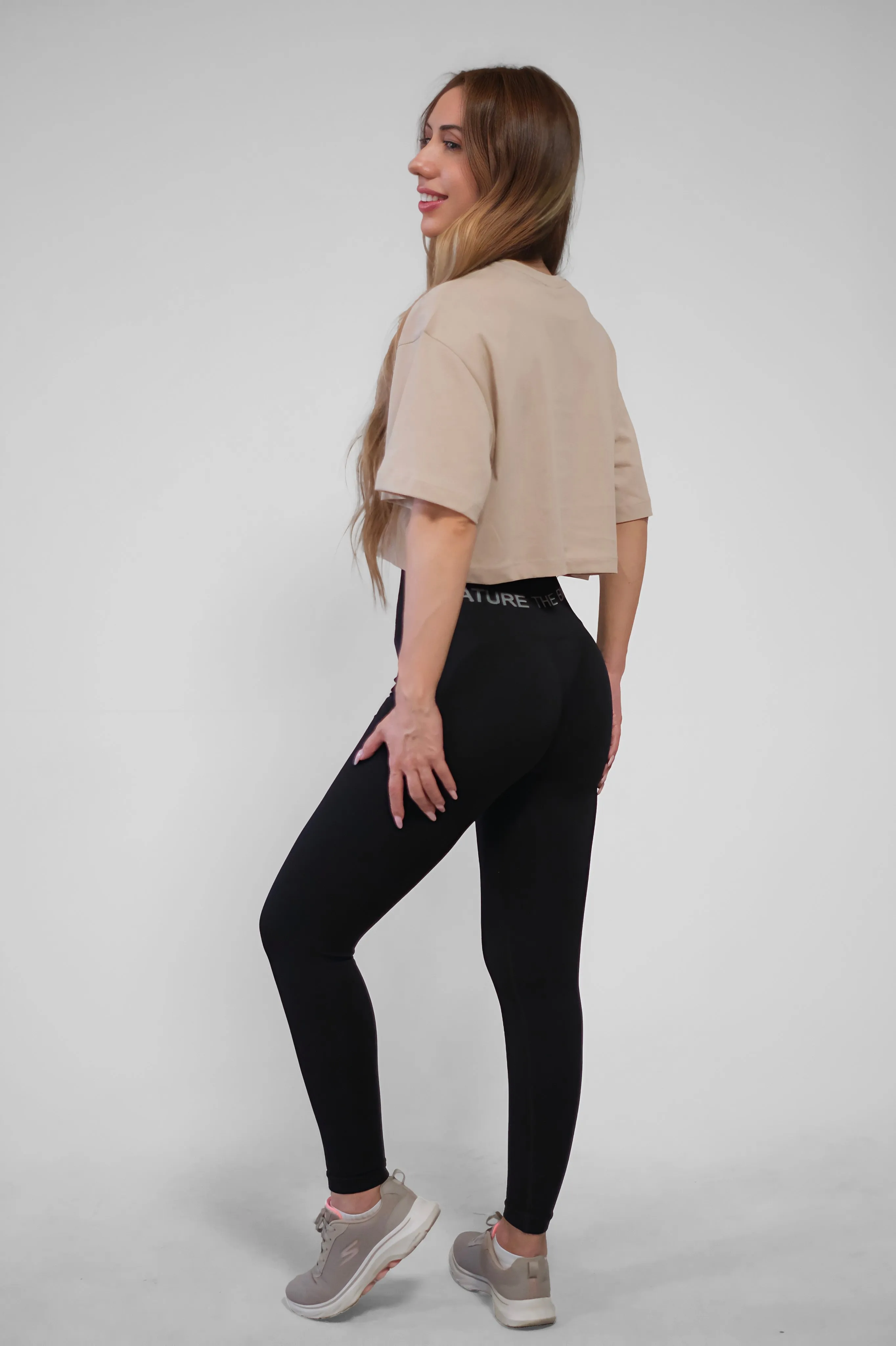 NTB Crop T-Shirt Beige