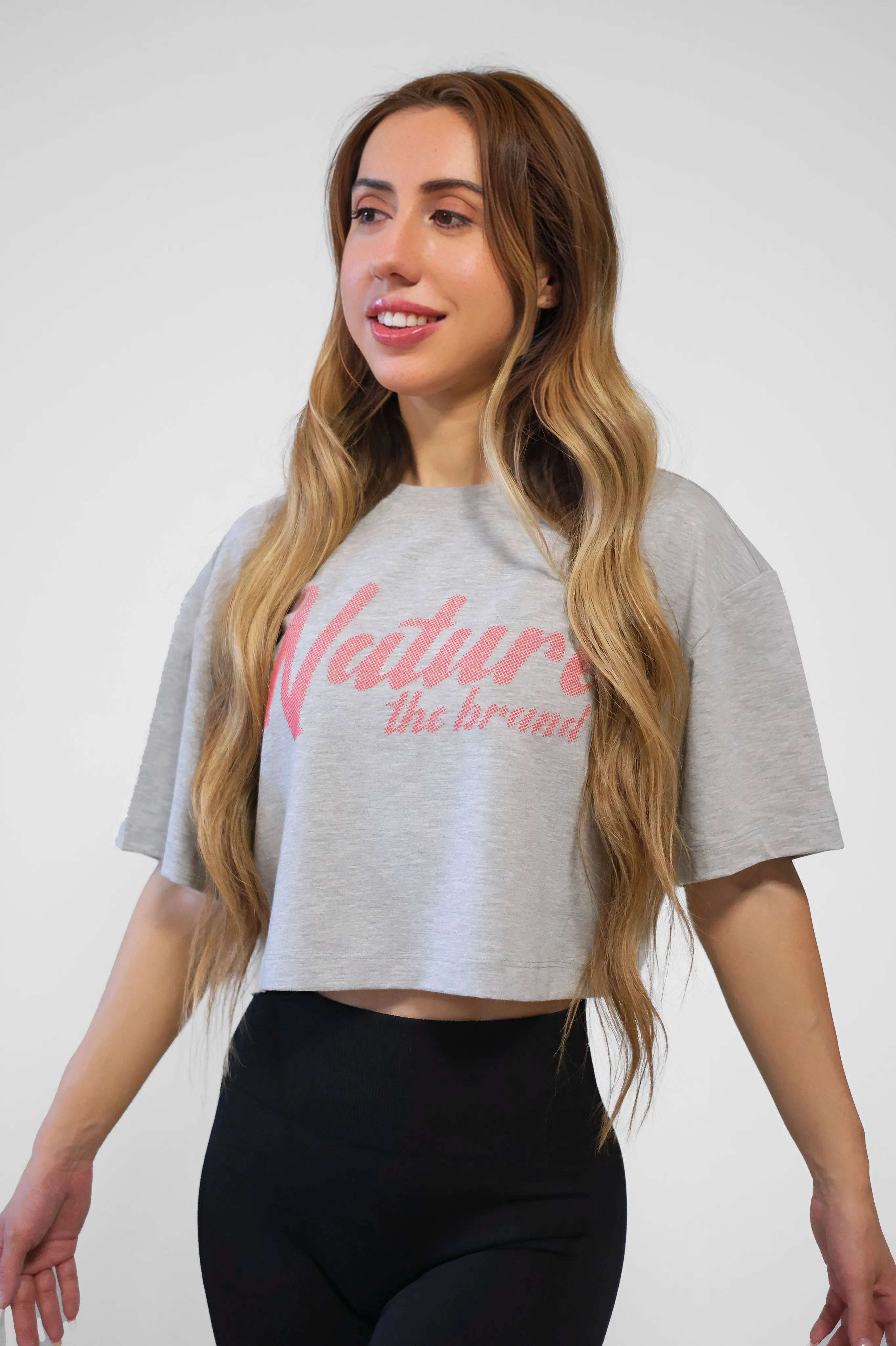 NTB Crop T-Shirt Gray