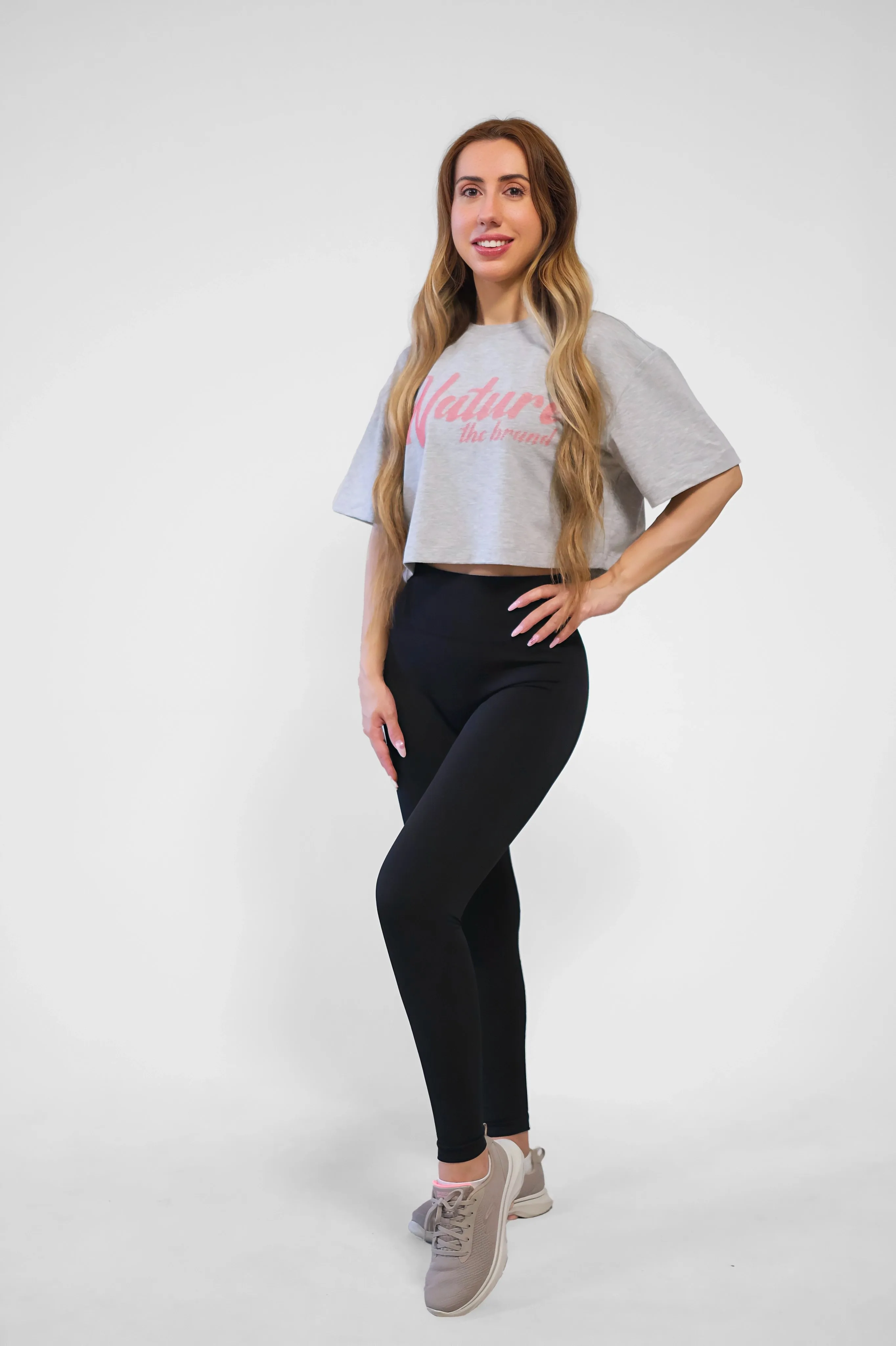 NTB Crop T-Shirt Gray