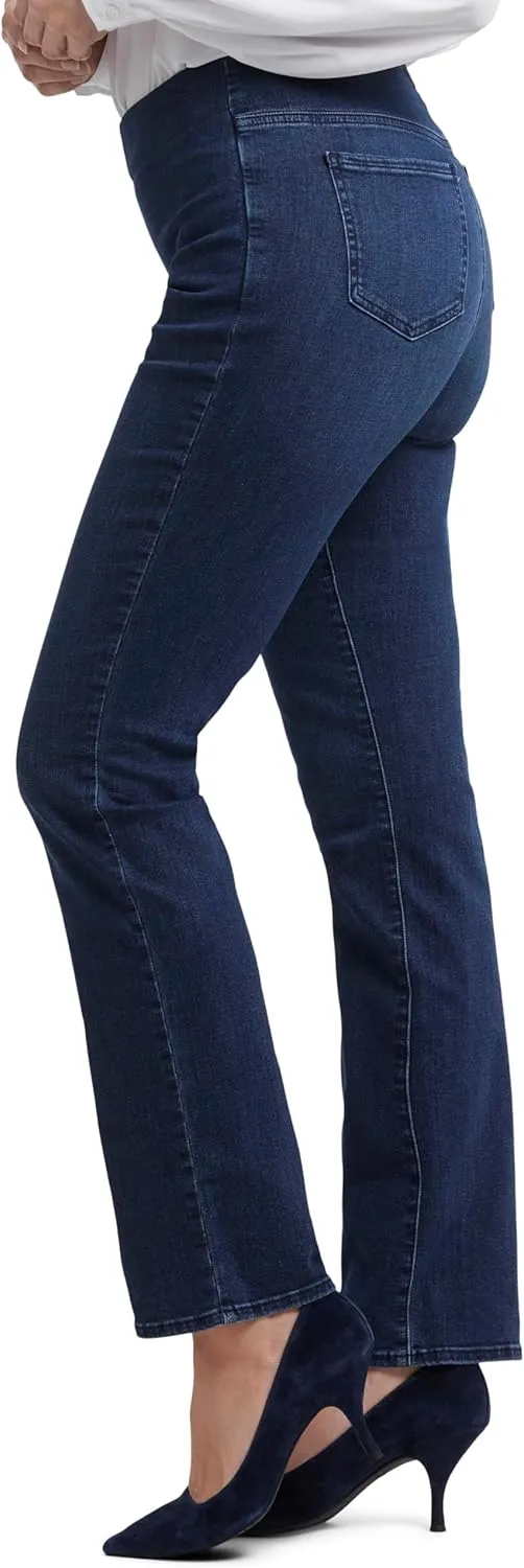 NYDJ Women's Pull-On Marilyn Straight Jeans - Effortless Comfort and Style, Women's Denim Straight Jeans for Daily Wear