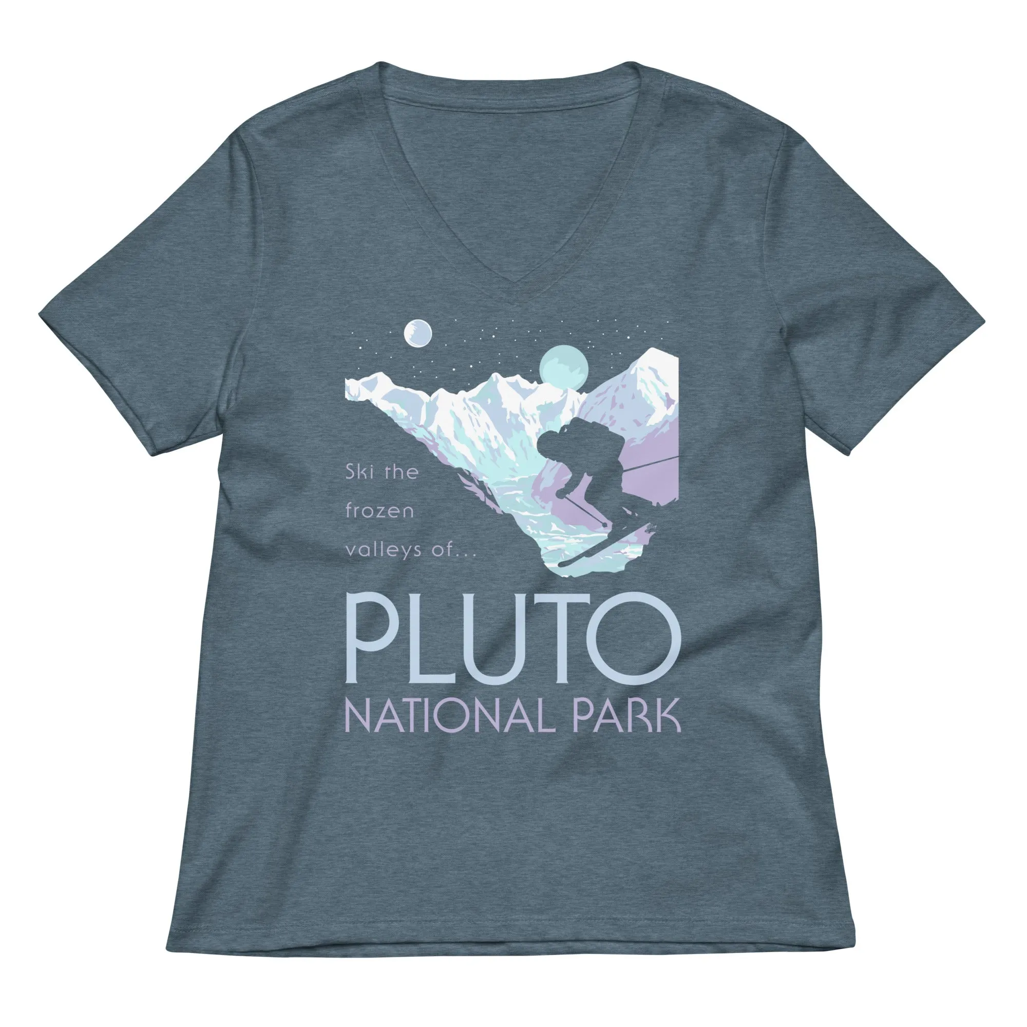 Pluto National Park Women's V-Neck Tee