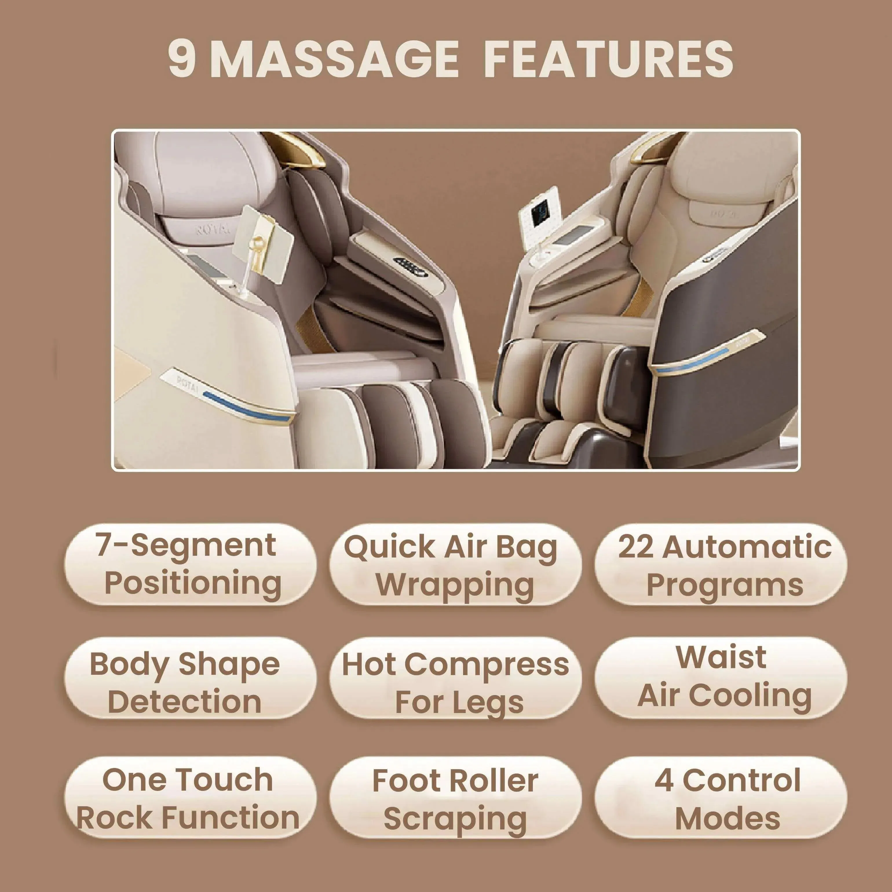Royal Magestic Pro Massage Chair (Brown)