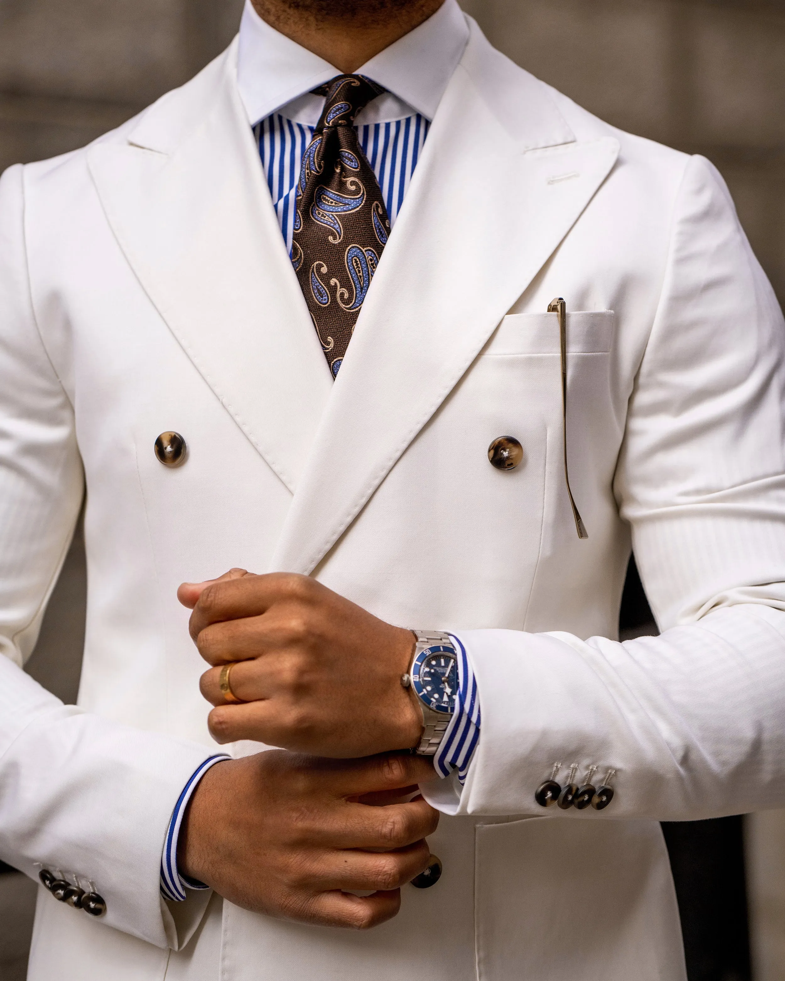 SG Double Breasted Blazer – Ivory