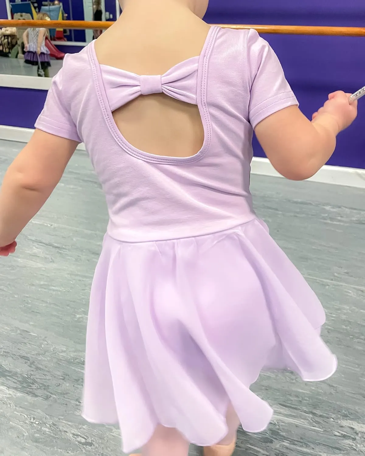 Stelle Ballet Leotards for Girls Dance Leotard with Skirt Toddler Ballet Outfit Criss-Cross Bow Back (Little/Big Kid)