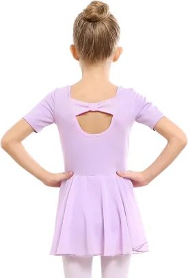 Stelle Ballet Leotards for Girls Dance Leotard with Skirt Toddler Ballet Outfit Criss-Cross Bow Back (Little/Big Kid)