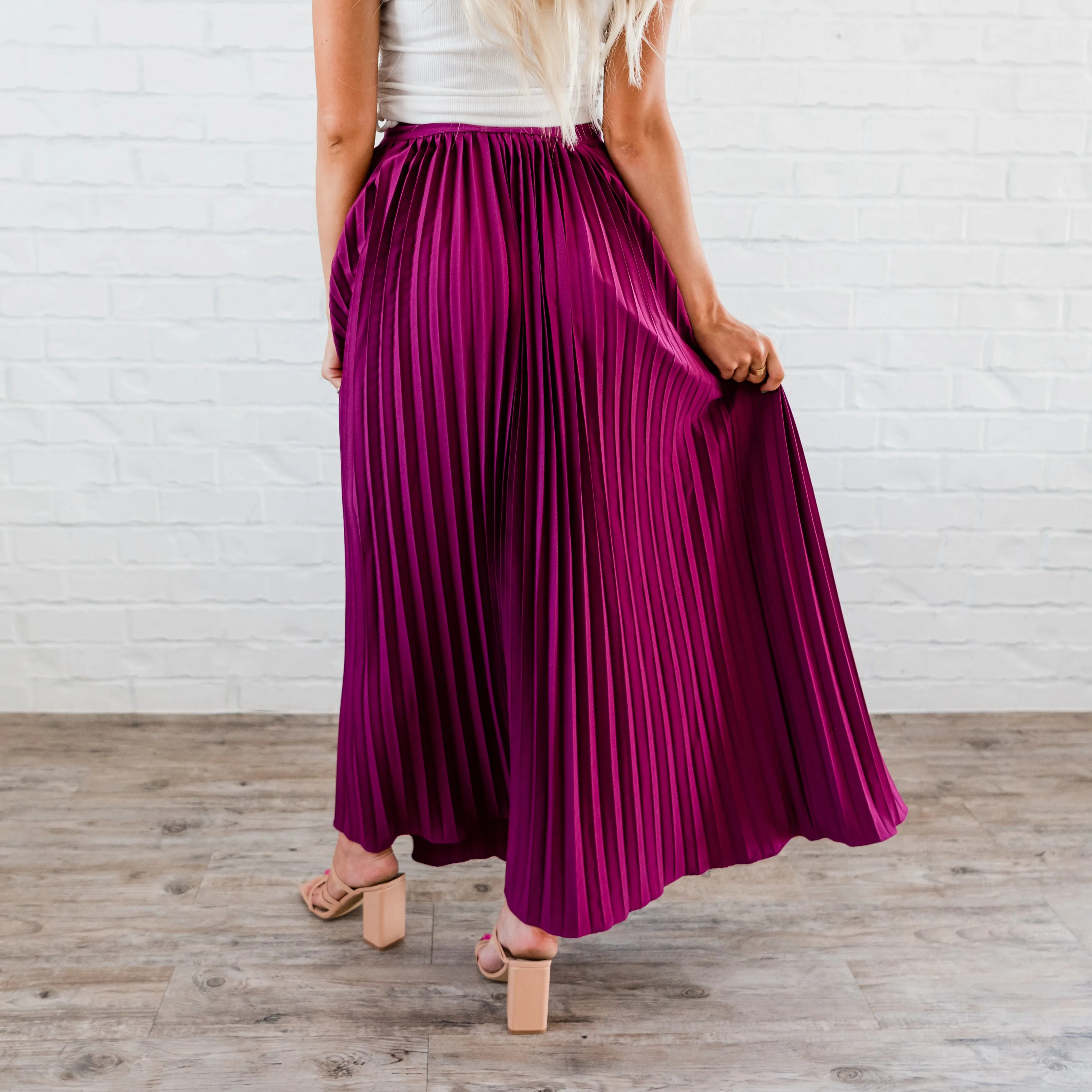 Summer Pleated Maxi Skirt