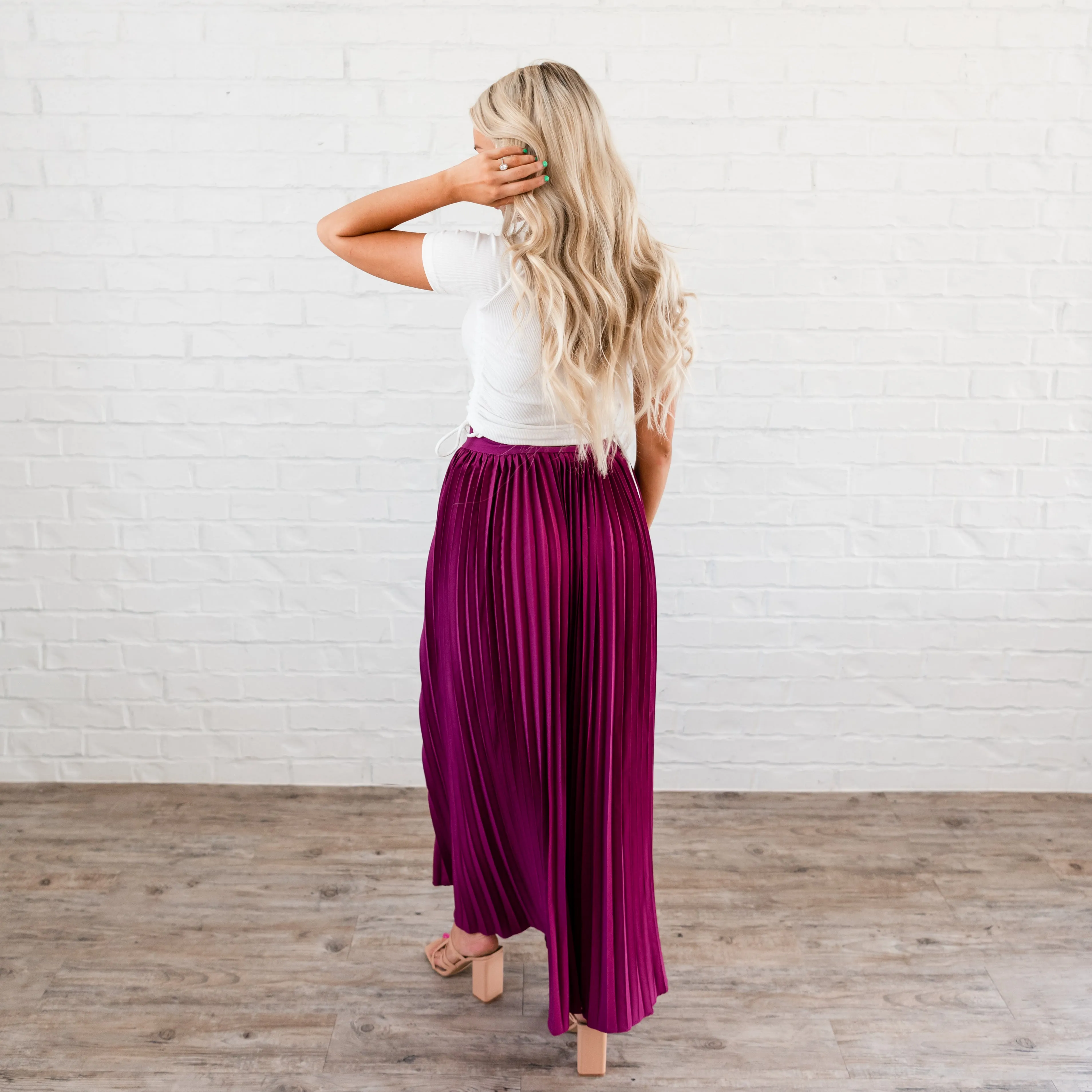Summer Pleated Maxi Skirt