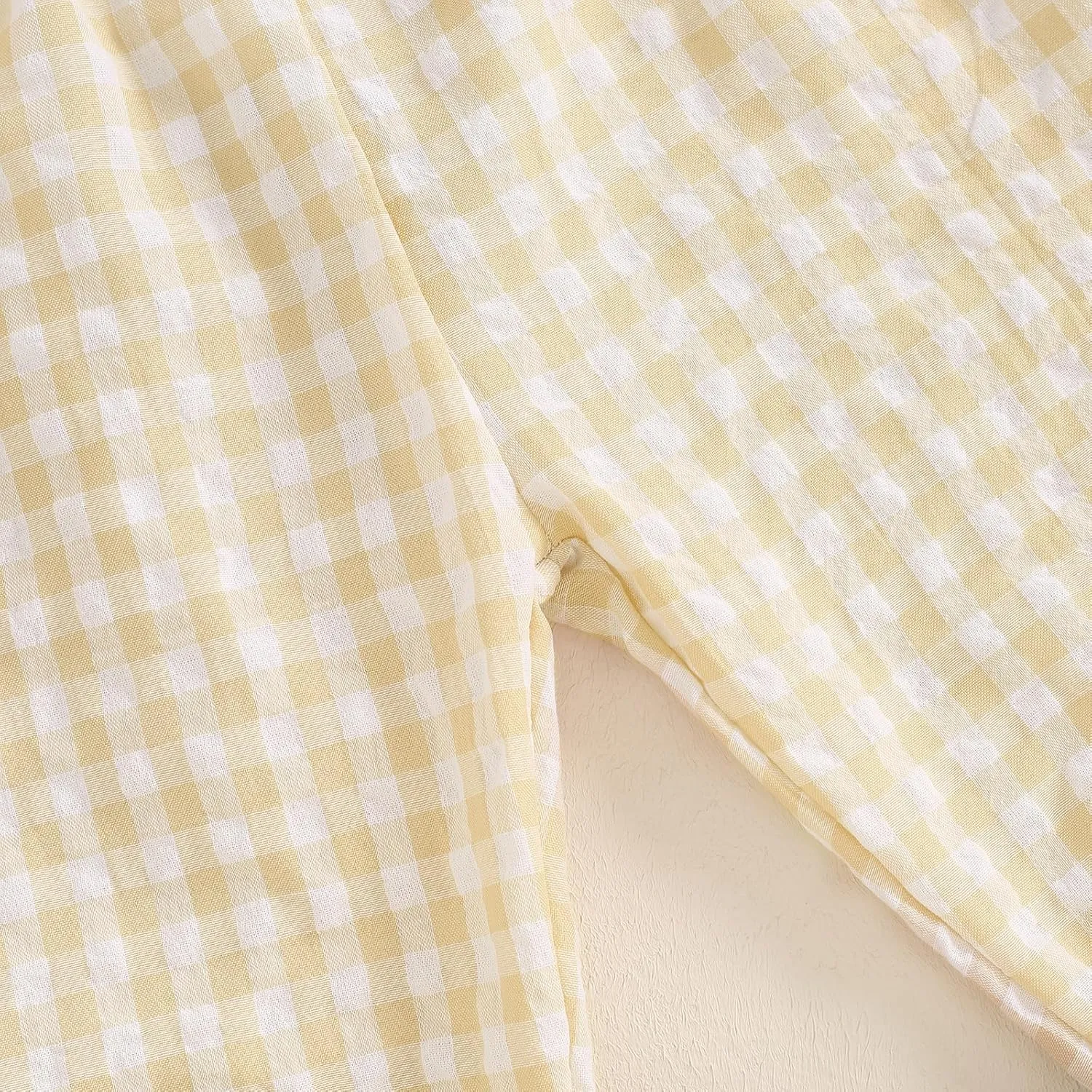 Toddler Baby Girl Boy Cotton Linen Pants Plaid Elastic Jogger Gingham Lantern Long Pants Summer Fall Harem Pants