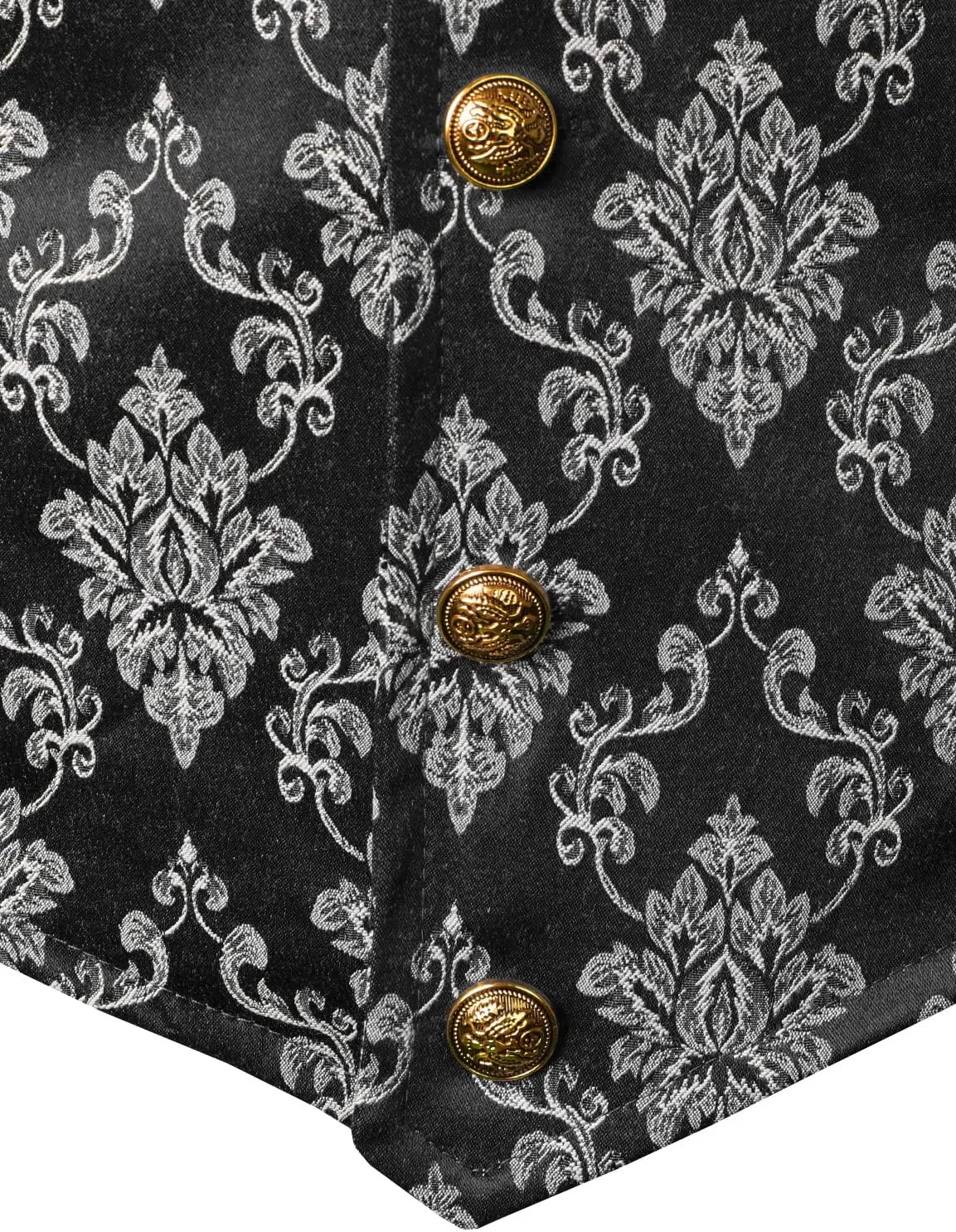 VATPAVE Mens Victorian Suit Vest Steampunk Gothic Waistcoat