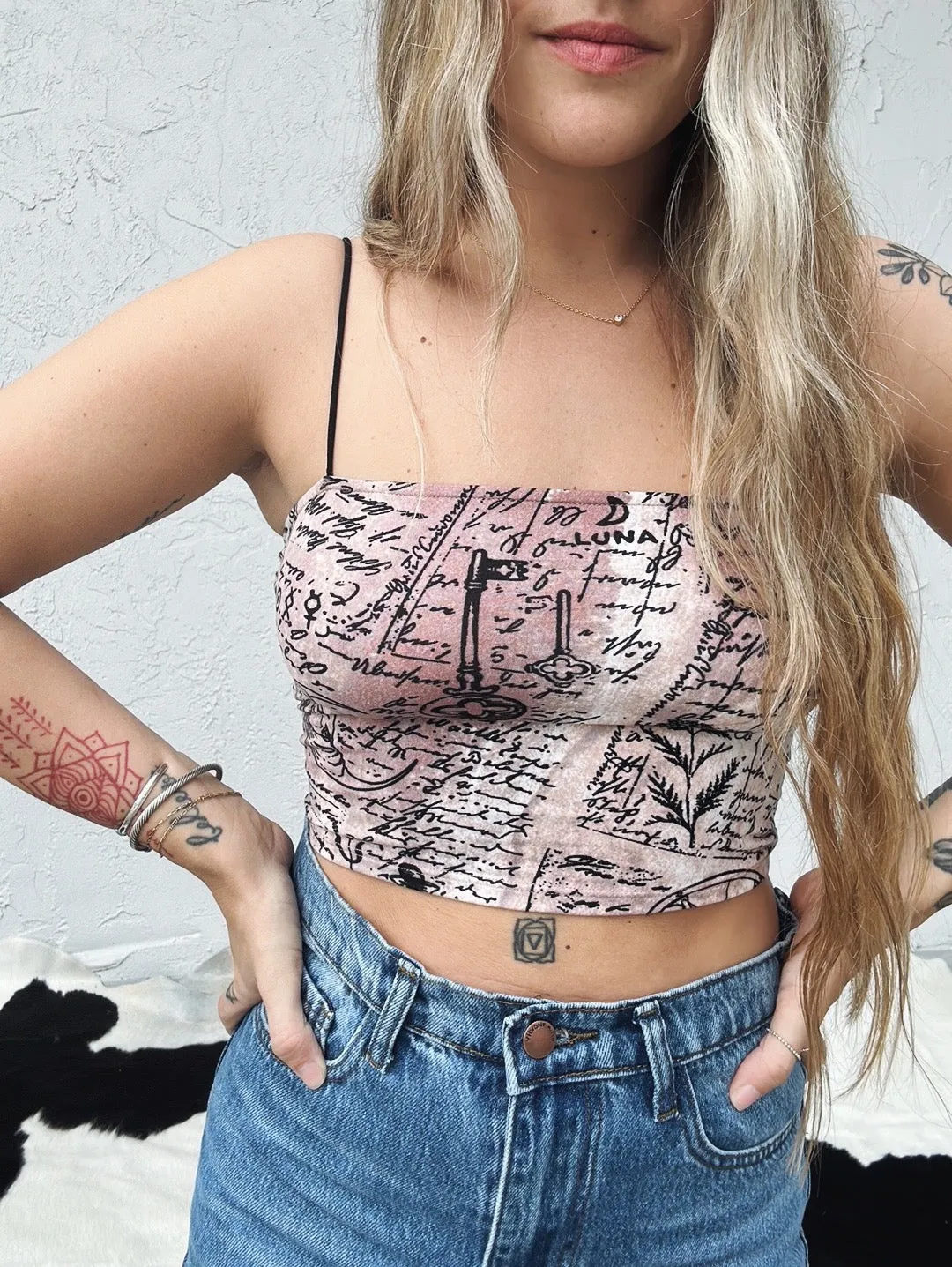 Witchcraft Alchemy Print Crop Top