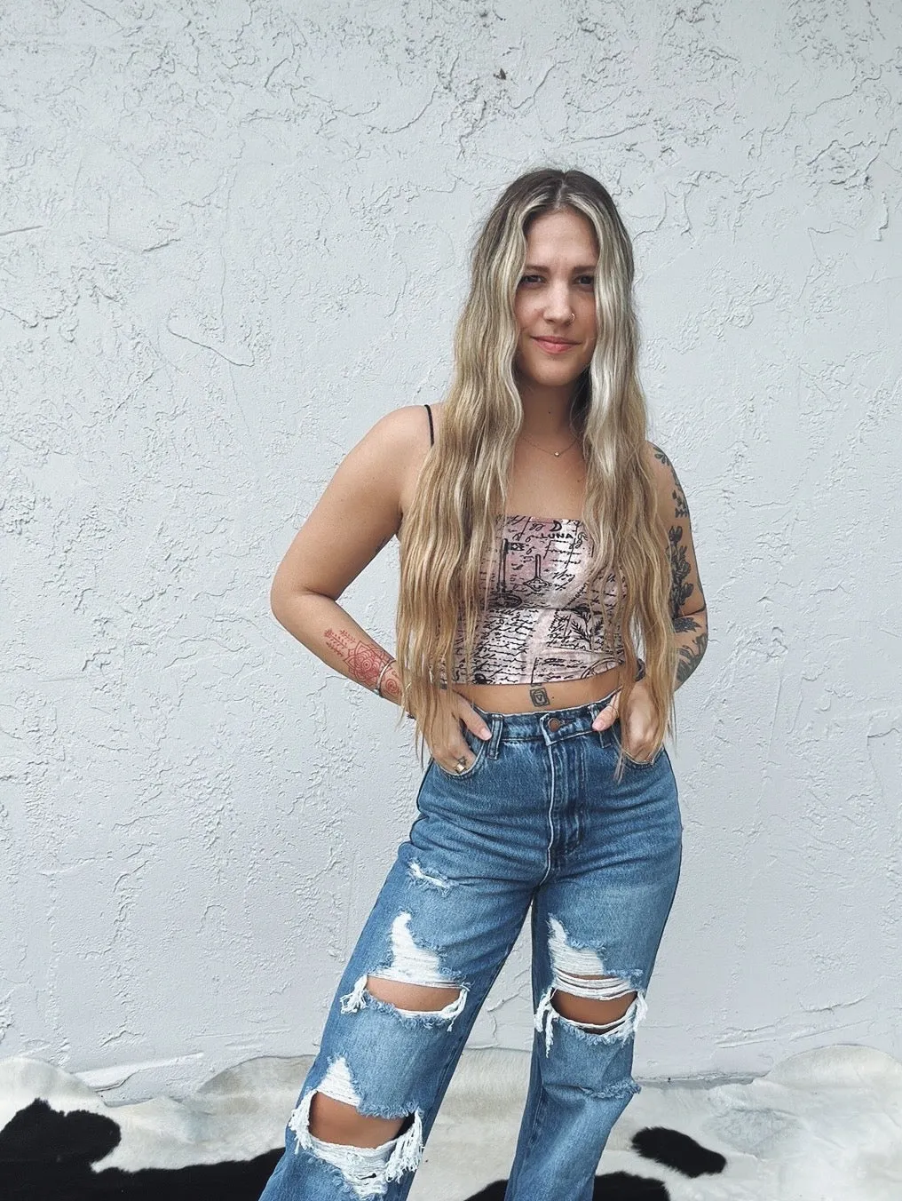 Witchcraft Alchemy Print Crop Top
