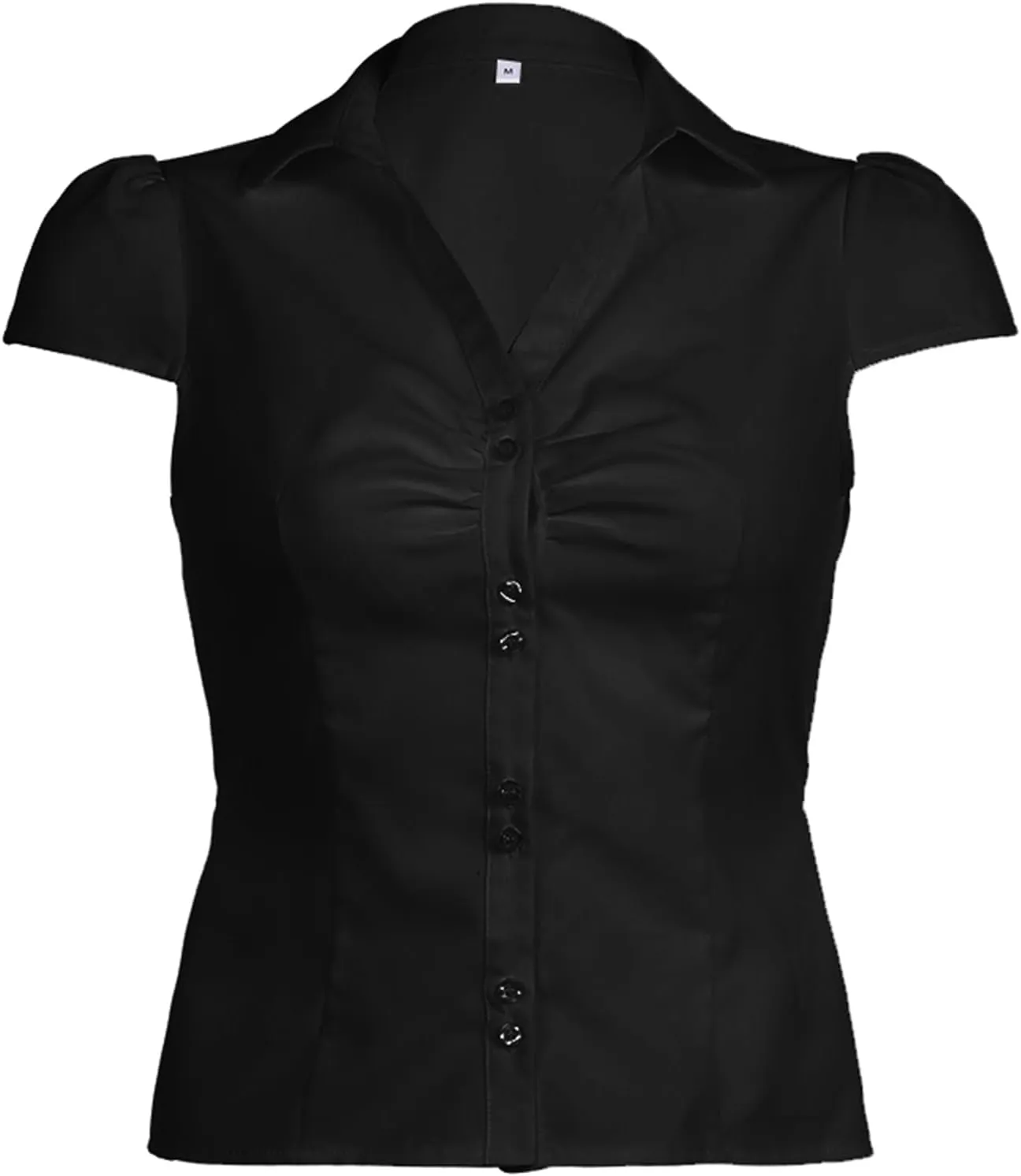 Women Y2k Button Up Shirt E-Girls Short Sleeve T Shirt Cute Babydoll Tee Fairy Lace Patchwork Top 90s Vintage Blouse