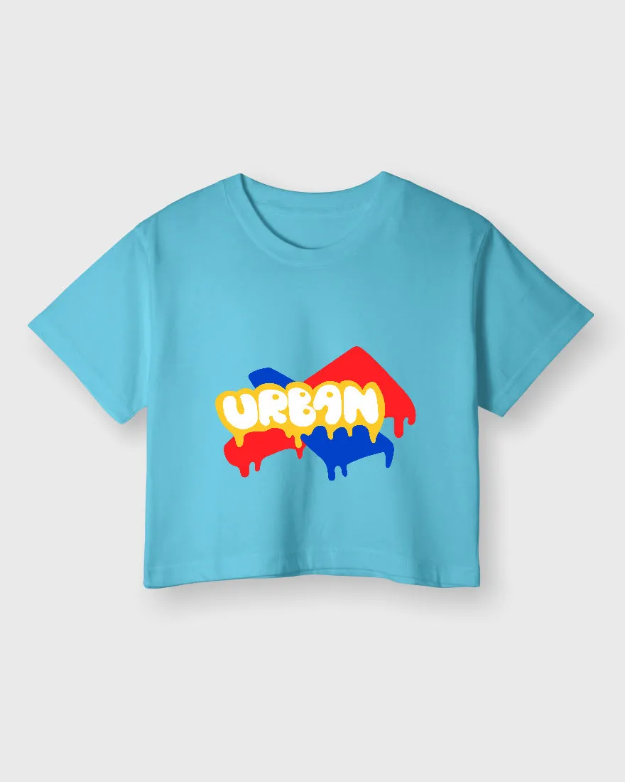 Womens Cropped TShirt Funky Urban