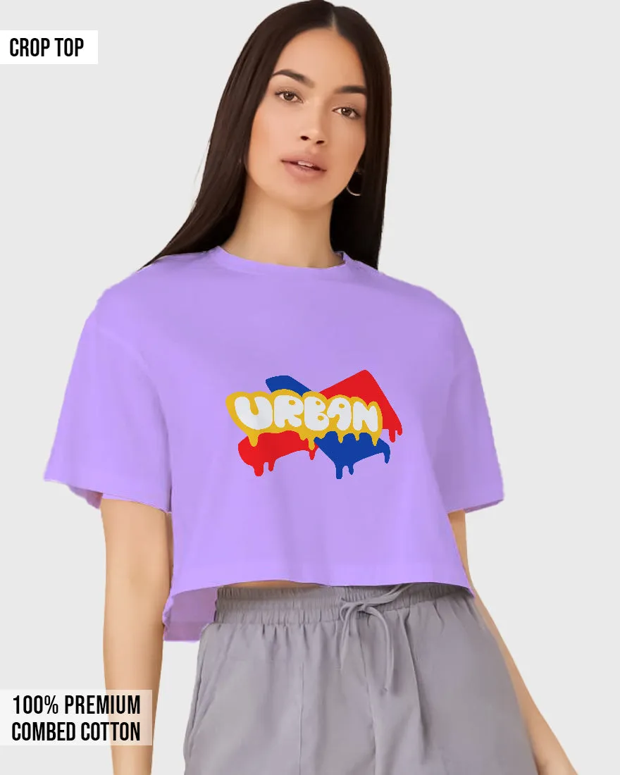 Womens Cropped TShirt Funky Urban