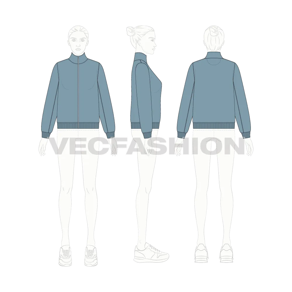 Women's Mock Neck Sweatshirt