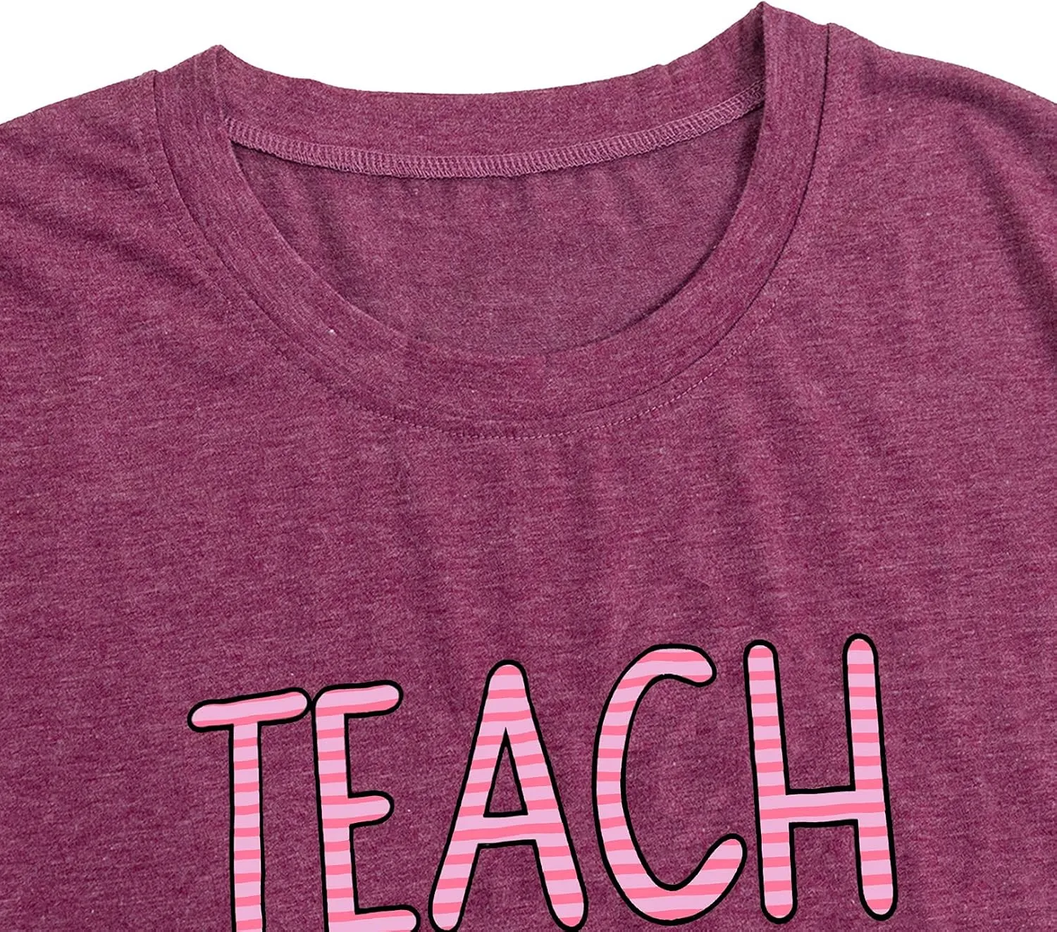 Women's T-Shirt Teaching Kindness Teacher Shirt Funny Short Sleeve Inspirational Graphic Tee Top