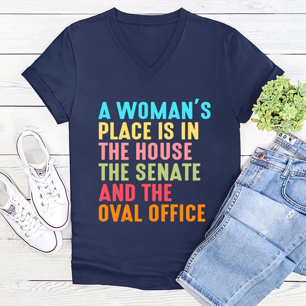 Women's V-neck T-shirt TSVB662