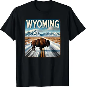 Wyoming State Outdoors Mountains Landscape T-Shirt
