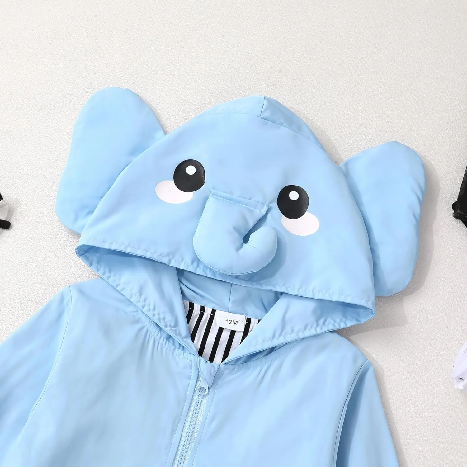 YOUNGER TREE Toddler Baby Boy Girl Duck Raincoat Cute Cartoon Hoodie Zipper Coat Outfit