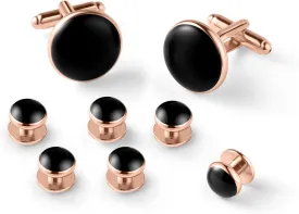 Zealmer 316L Stainless Steel Cufflinks Shirt Studs Business Wedding Gifts for Men